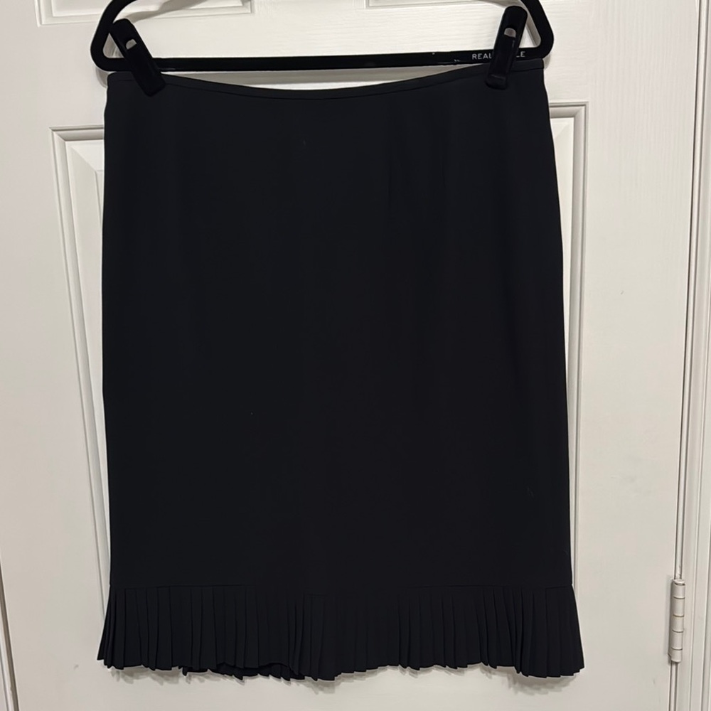 Kasper Black Pleated Pencil Skirt for Work